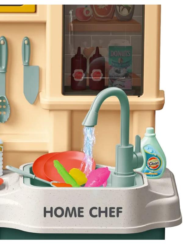 Интерактивная кухня 83 см Talented Chef с водой, паром, со светом, звуком, 922-136 / 80 предметов