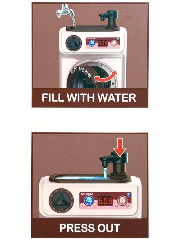 Набор игрушечной бытовой техники «Стиральная машина» с водой и со световыми эффектами / 6747A