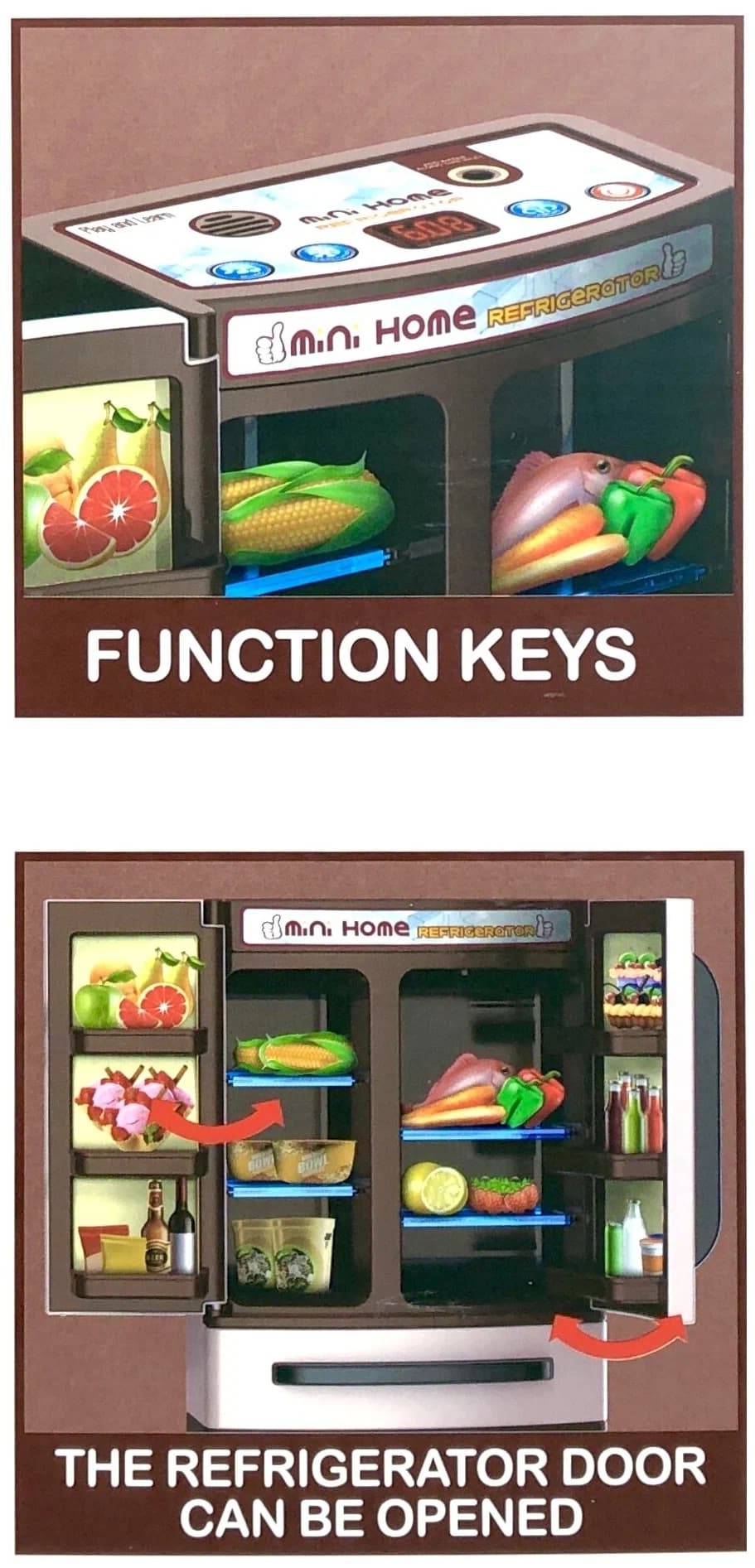 Набор игрушечной бытовой техники «Холодильник» со световыми и звуковыми эффектами / 6748A