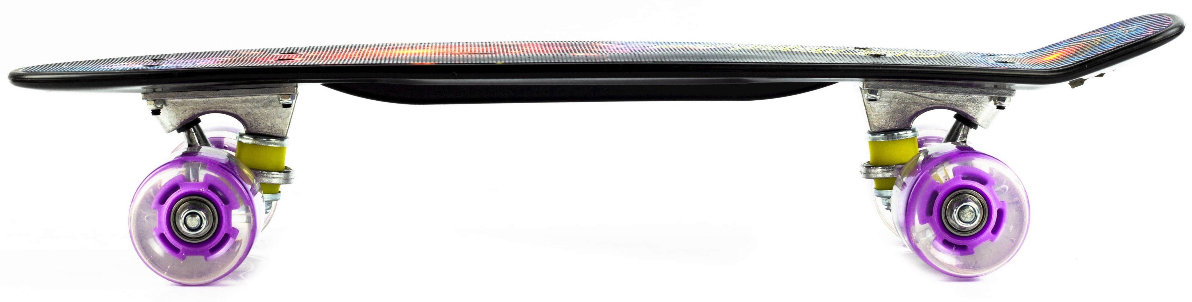 Пенни Борд со светящимися колесами, 57 см. S00408 / Черный