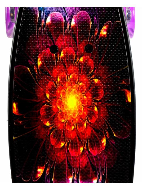 Пенни Борд со светящимися колесами, 57 см. S00408 / Черный