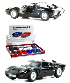 Металлическая машинка Kinsmart 1:32 «1966 Ford GT40 MKII» KT5427D, инерционная / Черный