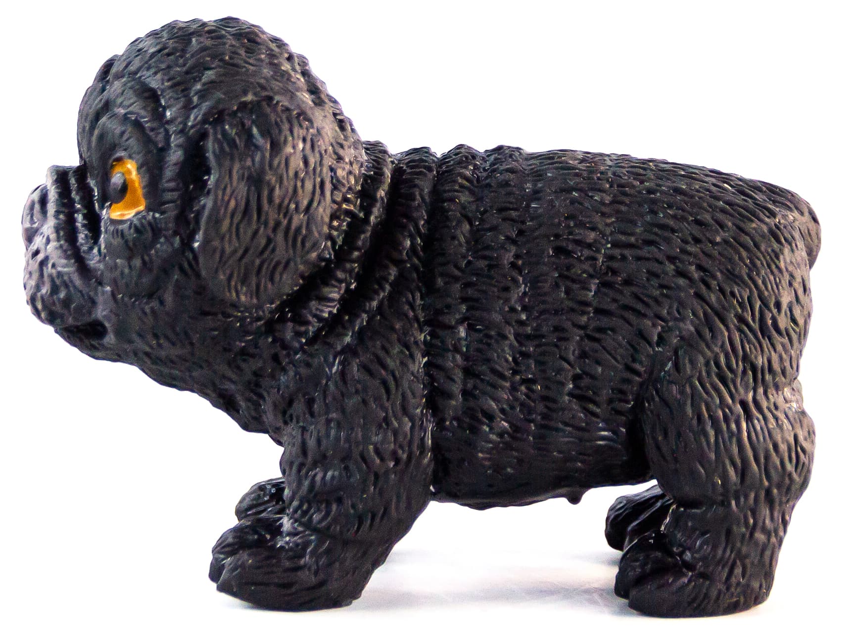Игрушка резиновая фигурка-тянучка собачка «Мопс» A215-DB, 9 см., антистресс / Черный