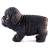 Игрушка резиновая фигурка-тянучка собачка «Мопс» A215-DB, 9 см., антистресс / Черный