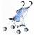 Детская игрушечная прогулочная коляска-трость для кукол Melobo 9302WS, металлическая / Синий
