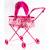 Детская коляска c люлькой-переноской для кукол 43 см Melobo, металлическая 9308 / Светло-розовый