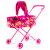 Детская коляска c люлькой-переноской для кукол 43 см Melobo, металлическая 9308 / Розовый
