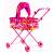 Детская коляска c люлькой-переноской для кукол 43 см Melobo, металлическая 9308 / Розовый