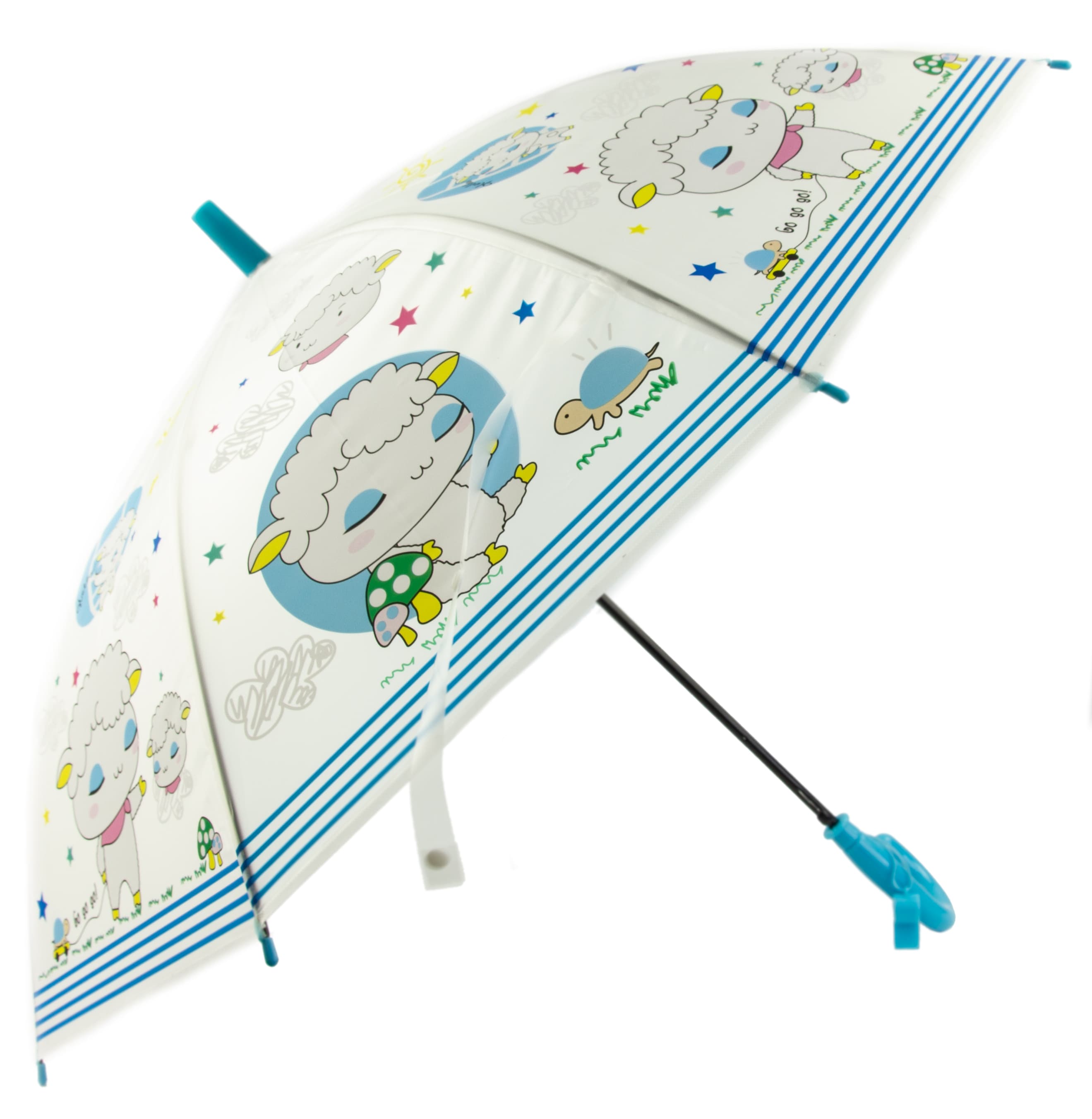 Зонтик детский со свистком, полуавтомат, 80 см., 43413 / Микс