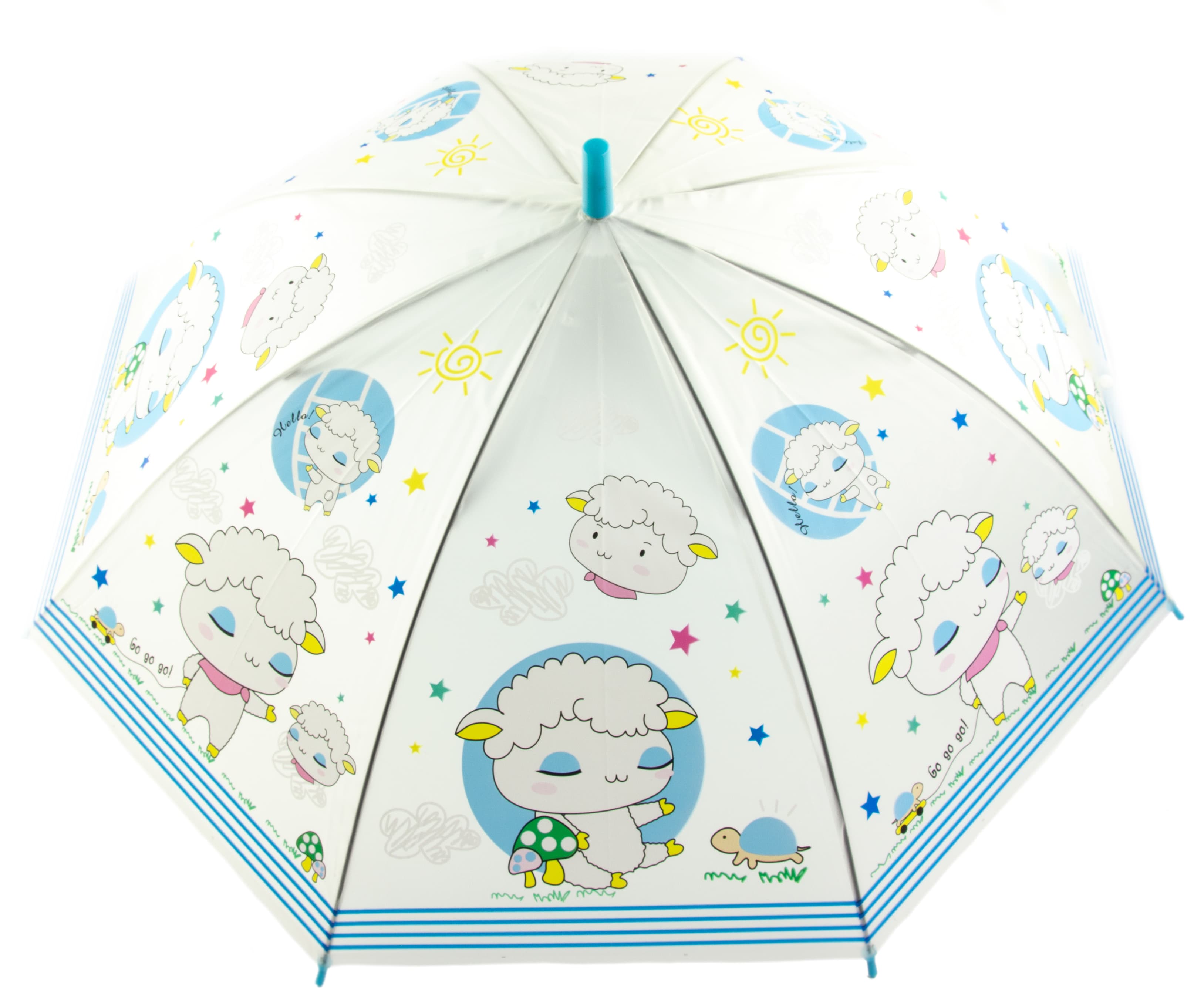 Зонтик детский со свистком, полуавтомат, 80 см., 43413 / Микс