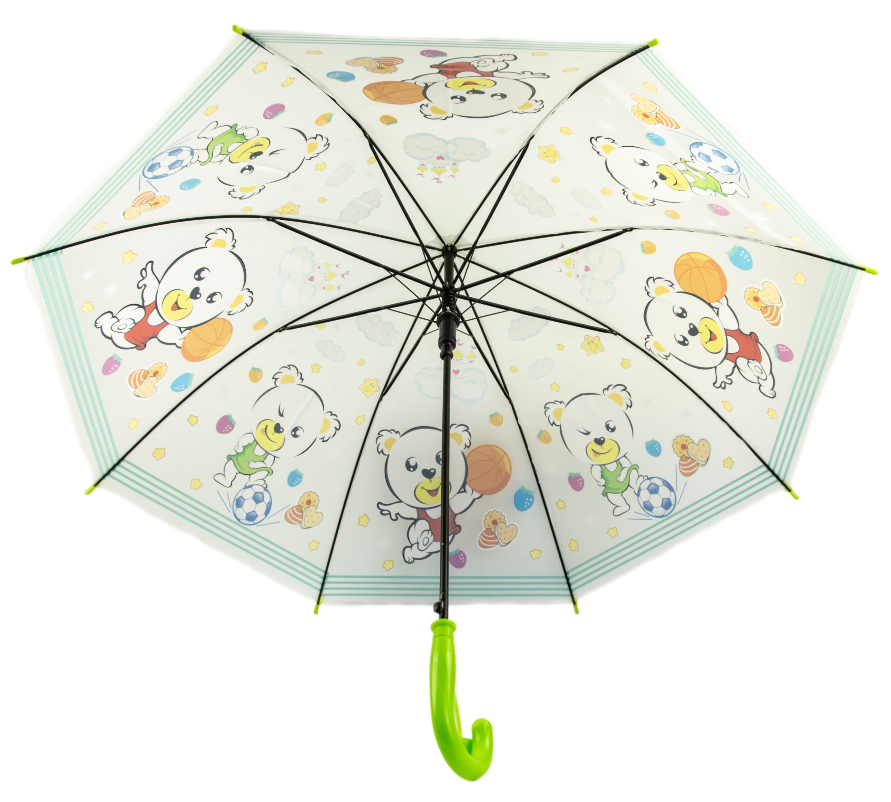 Зонтик детский со свистком, полуавтомат, 80 см., 43413 / Микс