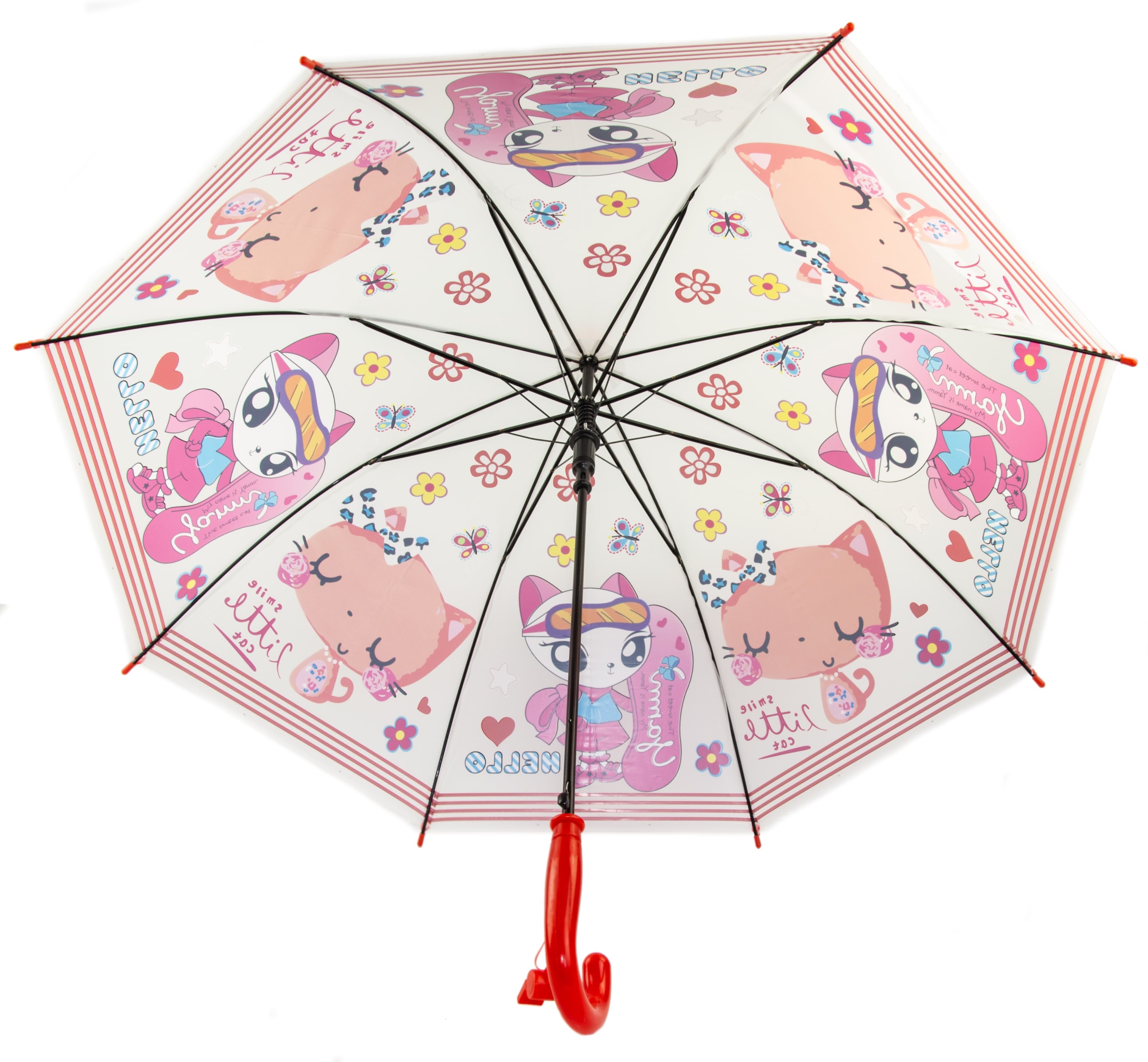 Зонтик детский со свистком, полуавтомат, 80 см., 43413 / Микс