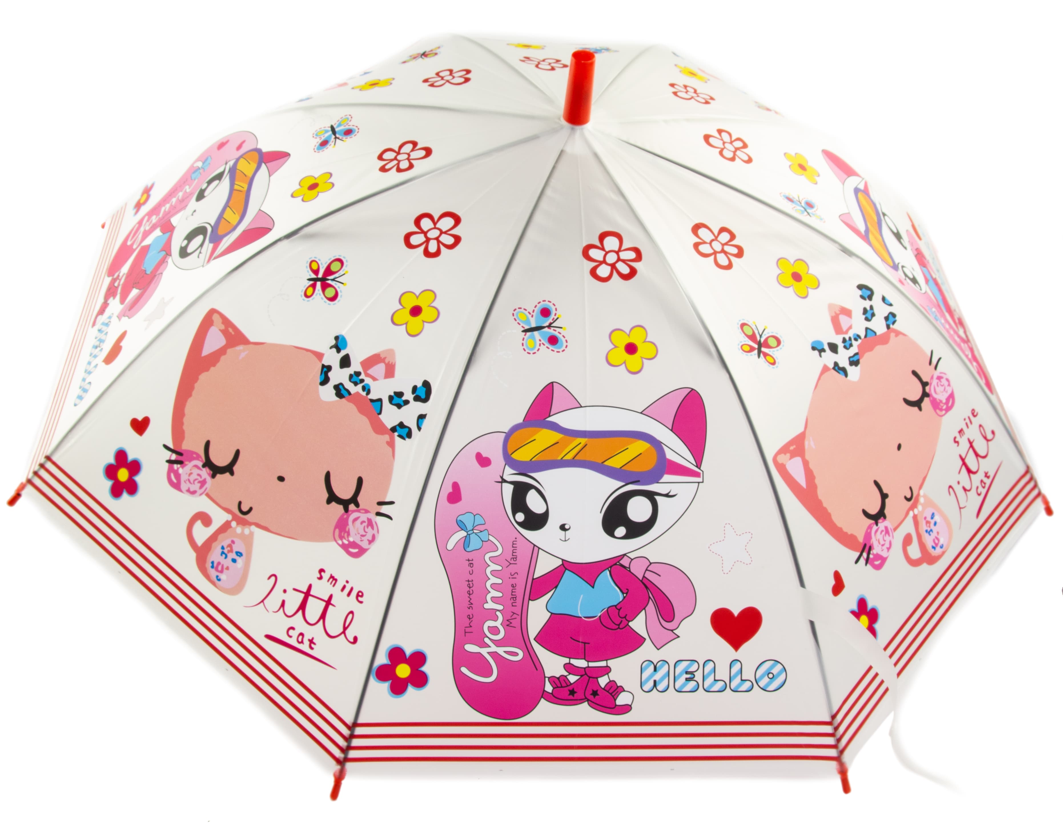 Зонтик детский со свистком, полуавтомат, 80 см., 43413 / Микс