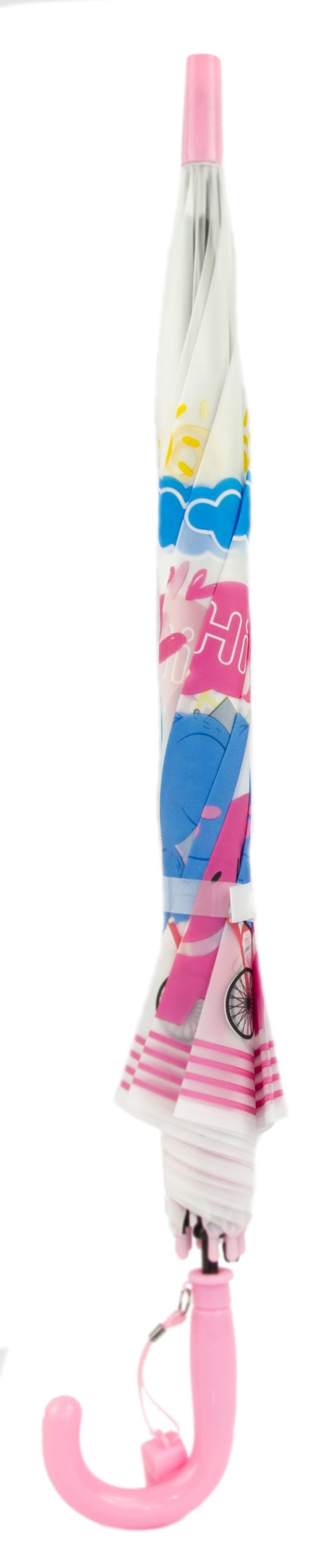 Зонтик детский со свистком, полуавтомат, 80 см., 43413 / Микс