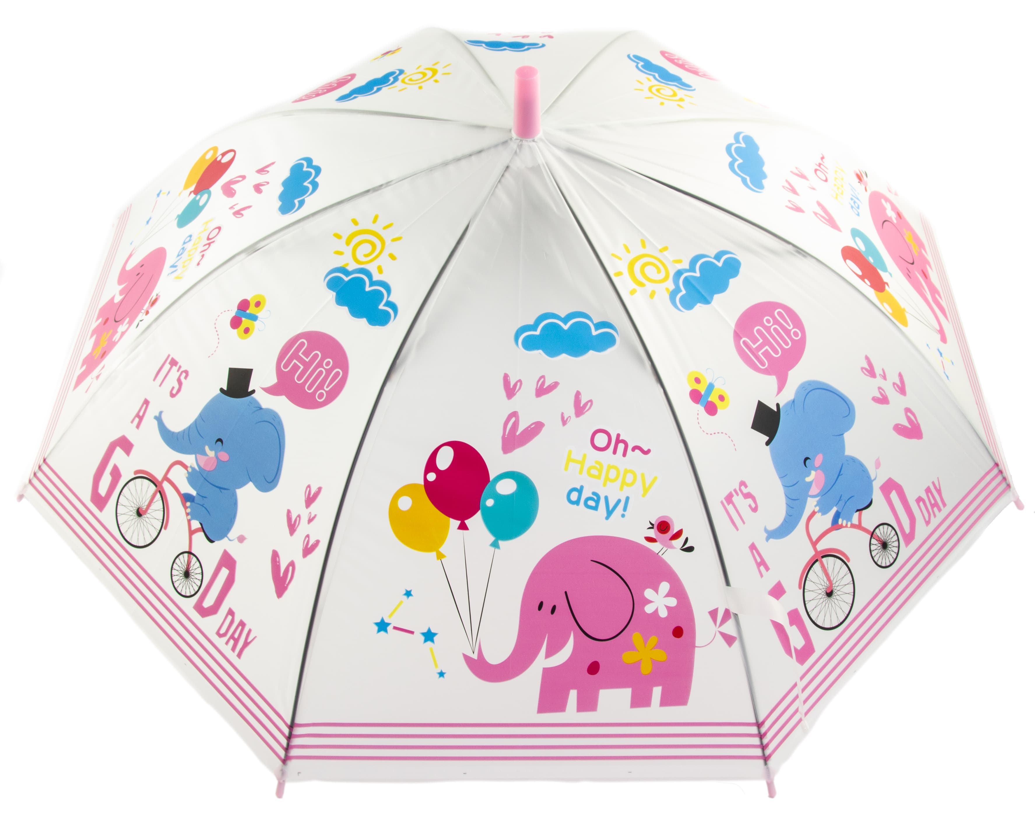 Зонтик детский со свистком, полуавтомат, 80 см., 43413 / Микс