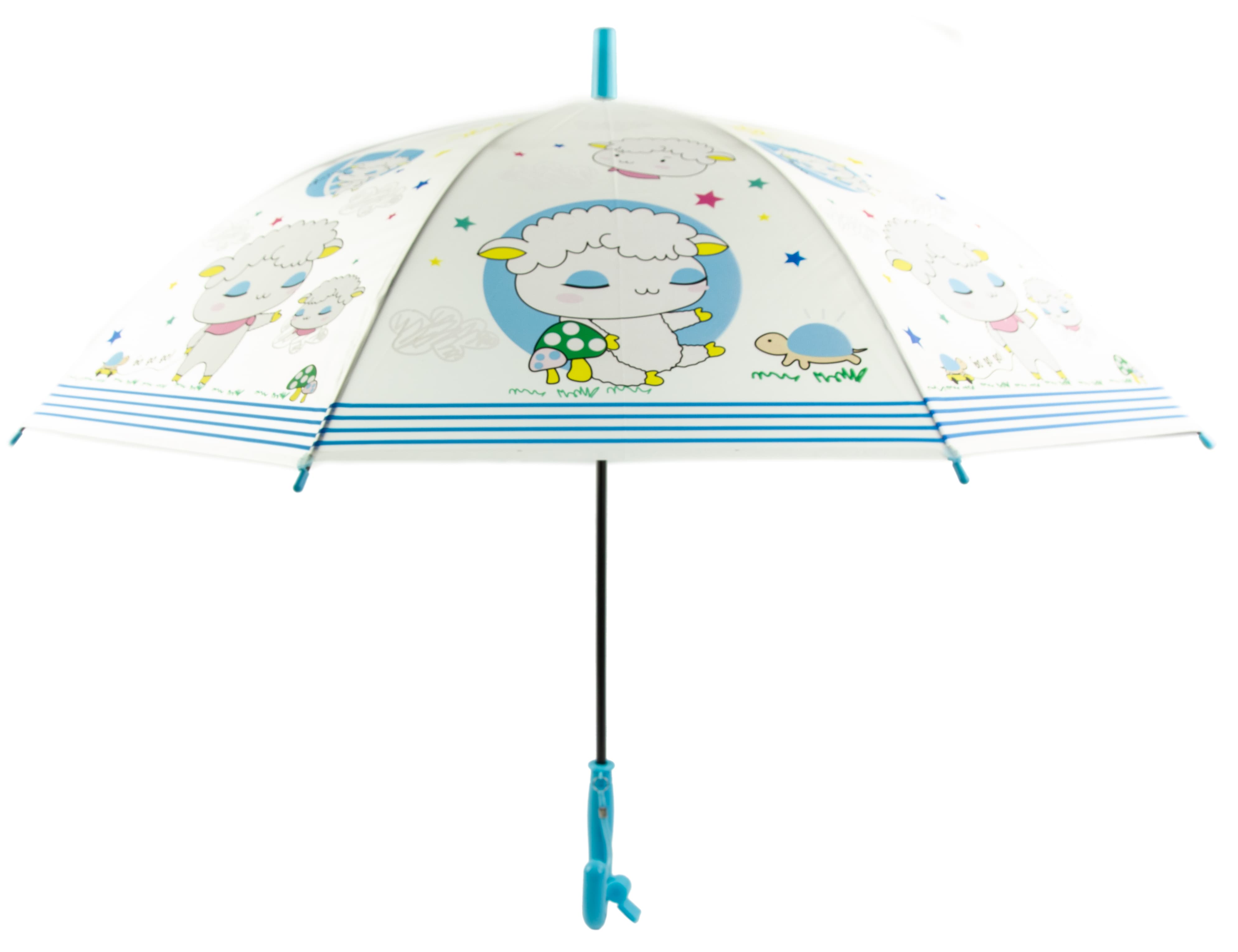 Зонтик детский со свистком, полуавтомат, 80 см., 43413 / Микс