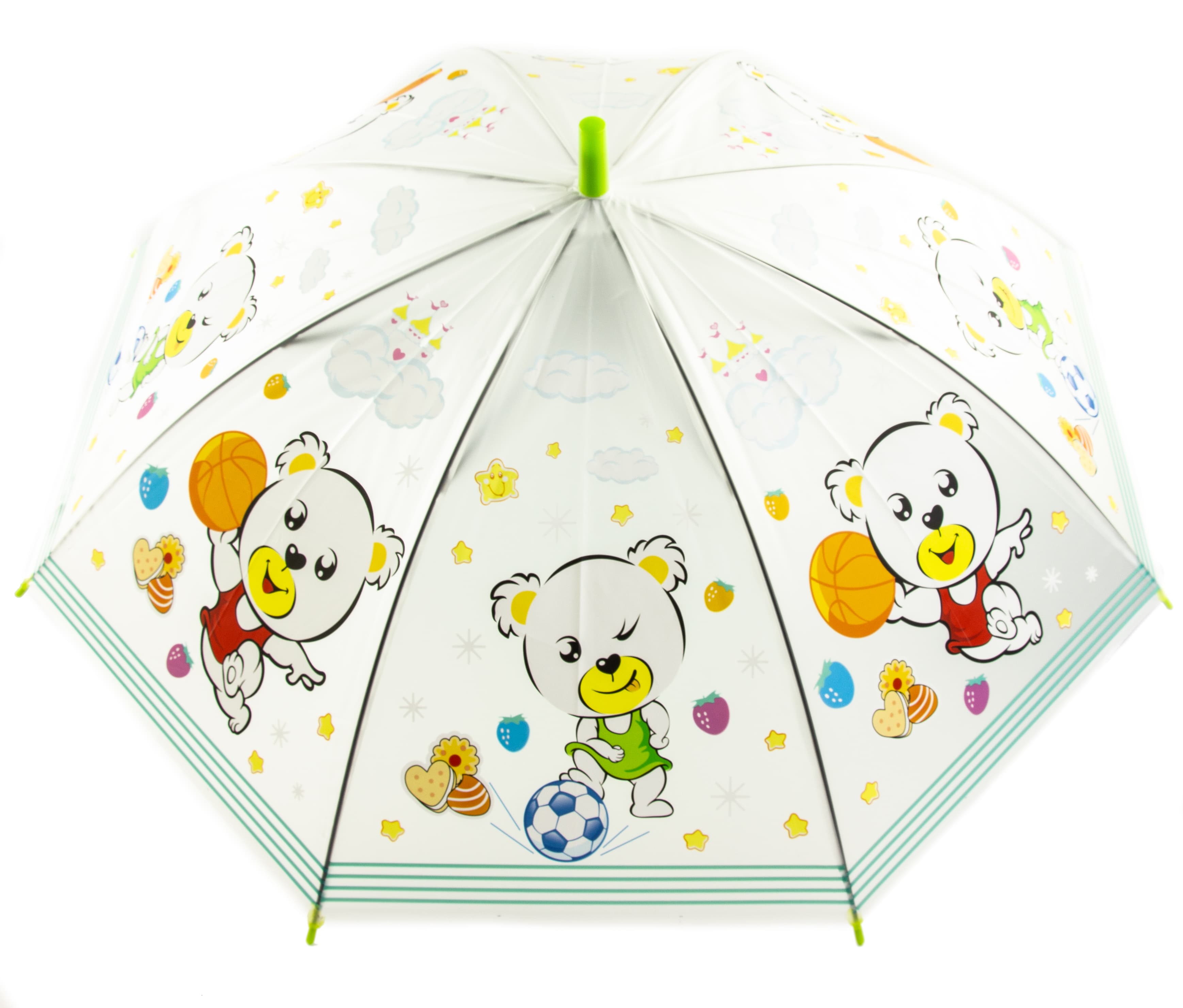 Зонтик детский со свистком, полуавтомат, 80 см., 43413 / Микс