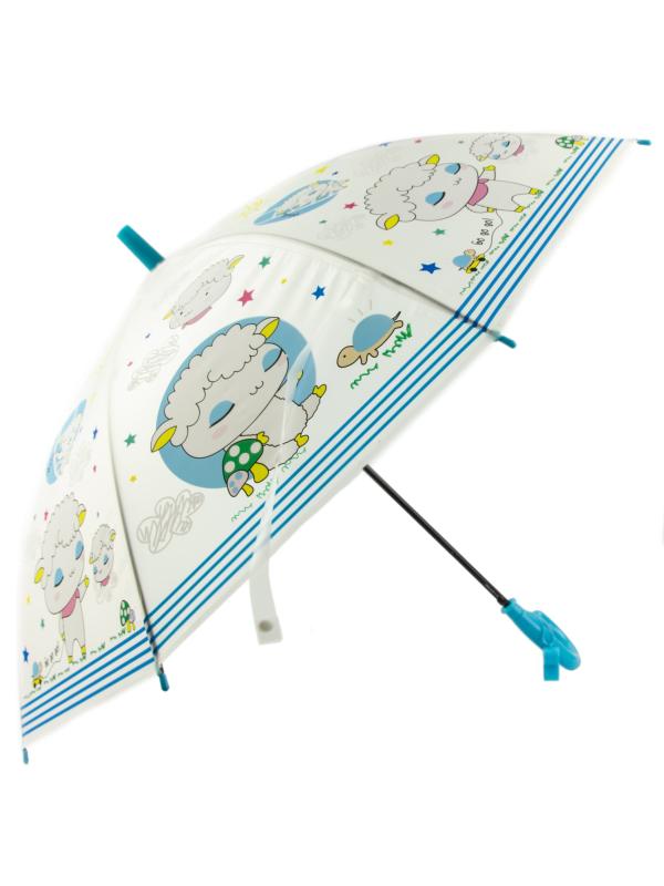 Зонтик детский со свистком, полуавтомат, 80 см., 43413 / Микс