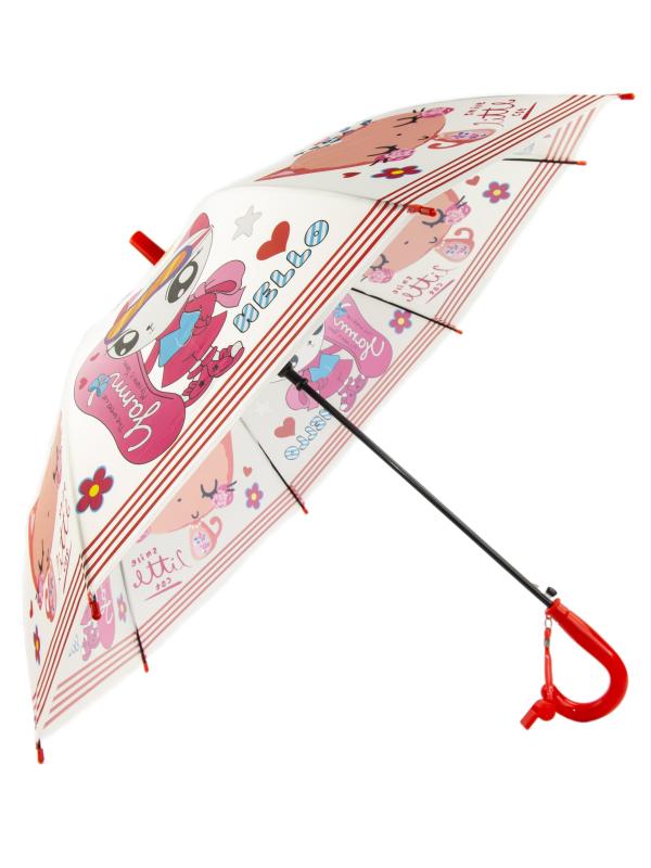 Зонтик детский со свистком, полуавтомат, 80 см., 43413 / Микс
