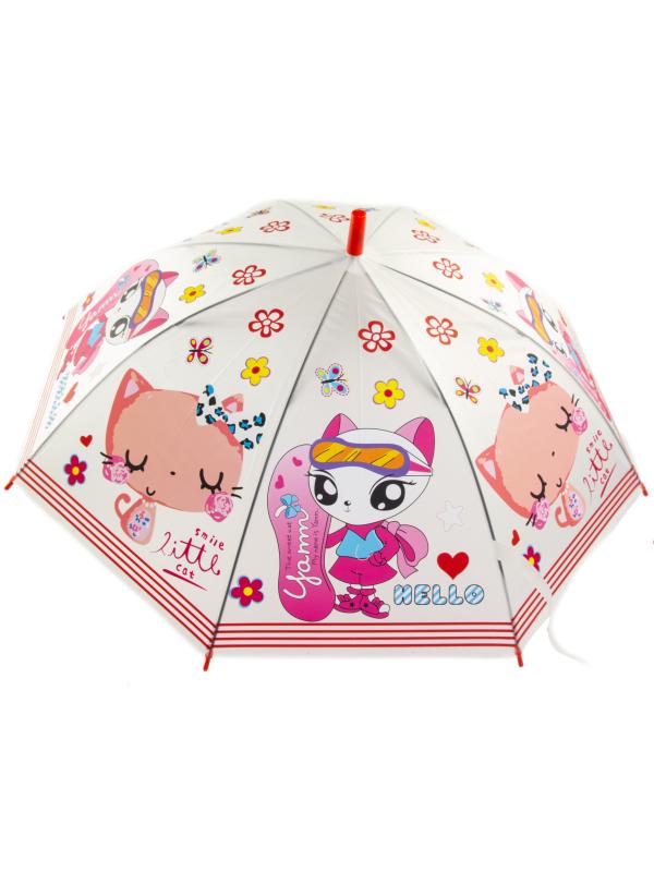 Зонтик детский со свистком, полуавтомат, 80 см., 43413 / Микс