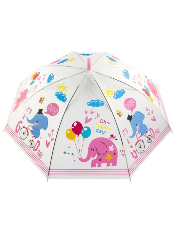 Зонтик детский со свистком, полуавтомат, 80 см., 43413 / Микс