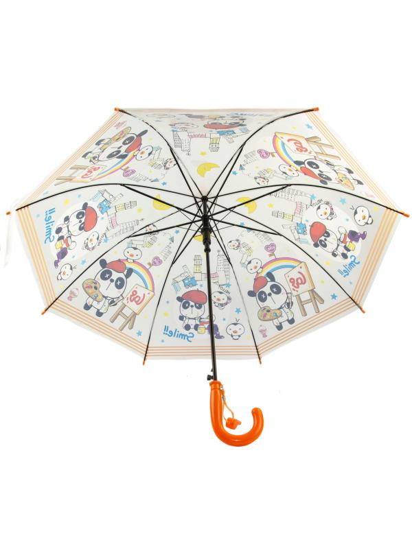 Зонтик детский со свистком, полуавтомат, 80 см., 43413 / Микс