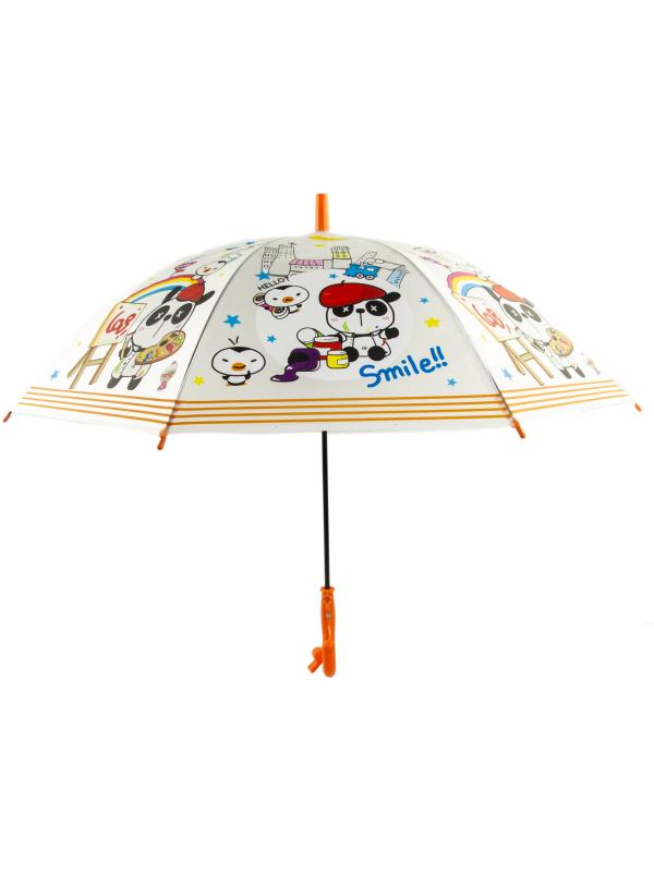 Зонтик детский со свистком, полуавтомат, 80 см., 43413 / Микс