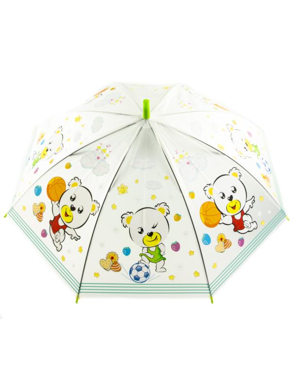 Зонтик детский со свистком, полуавтомат, 80 см., 43413 / Микс