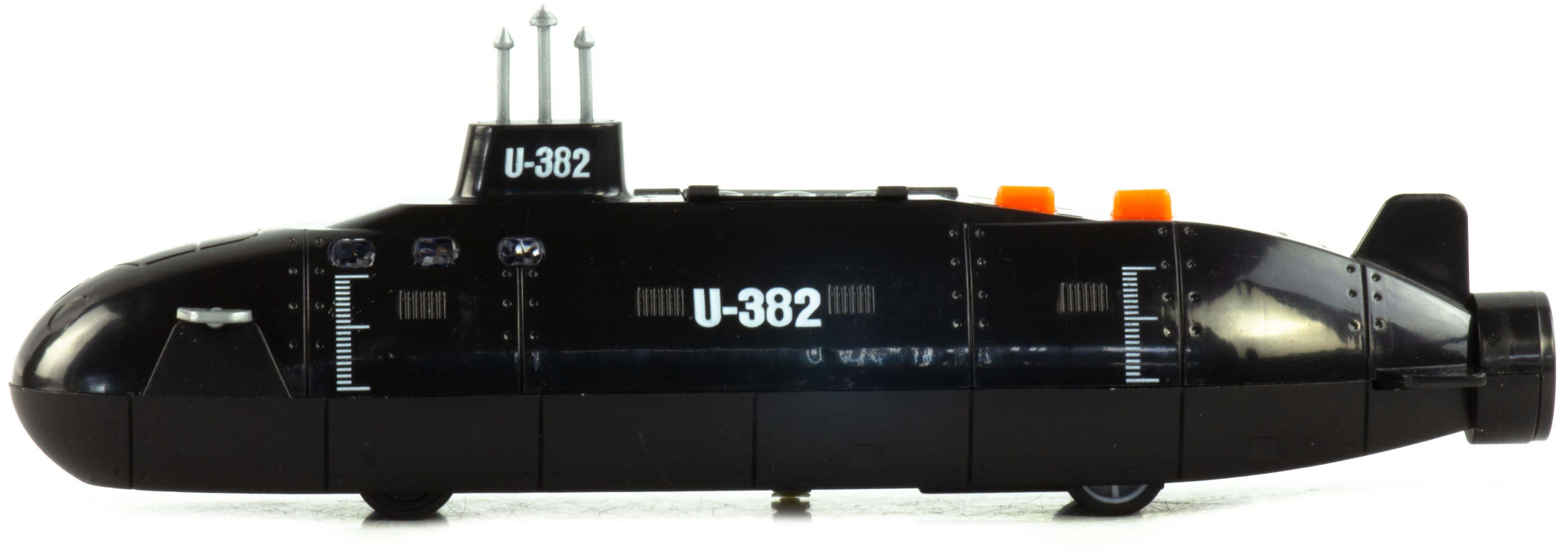 Металлическая подводная лодка «U382» со световыми и звуковыми эффектами, JL640 / Черный