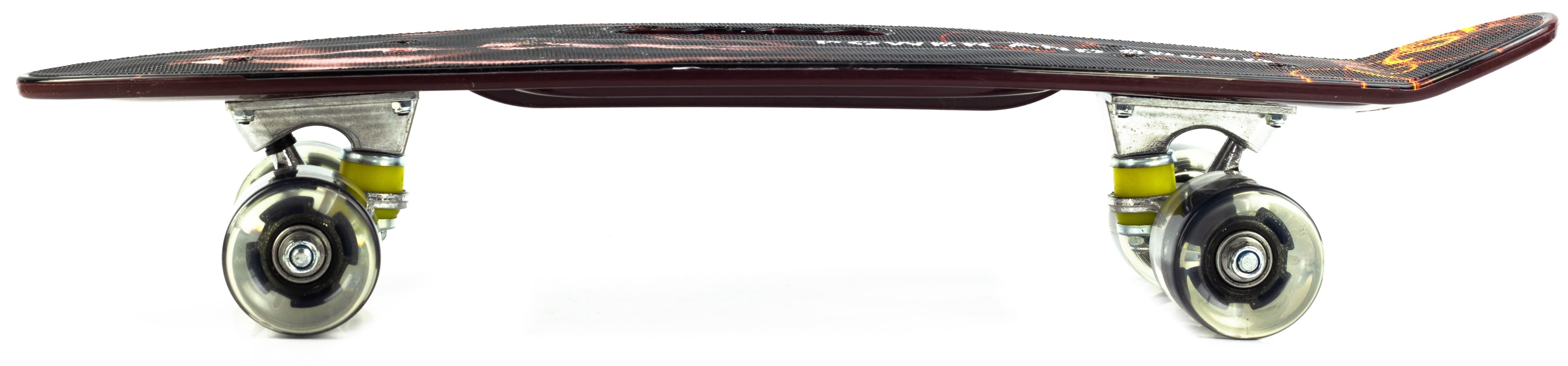 Пенни Борд со светящимися колесами и ручкой для переноски, 60 см. Т00403 / Черный (Тело)