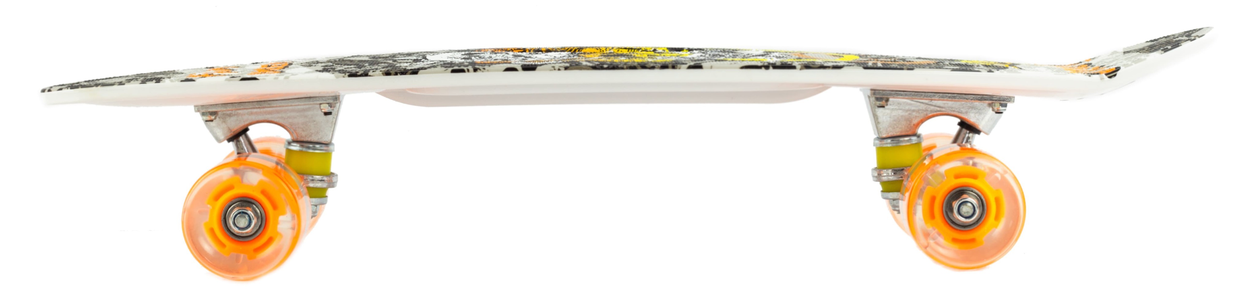 Пенни Борд со светящимися колесами и ручкой для переноски, 60 см. Т00403 / Черно-белый