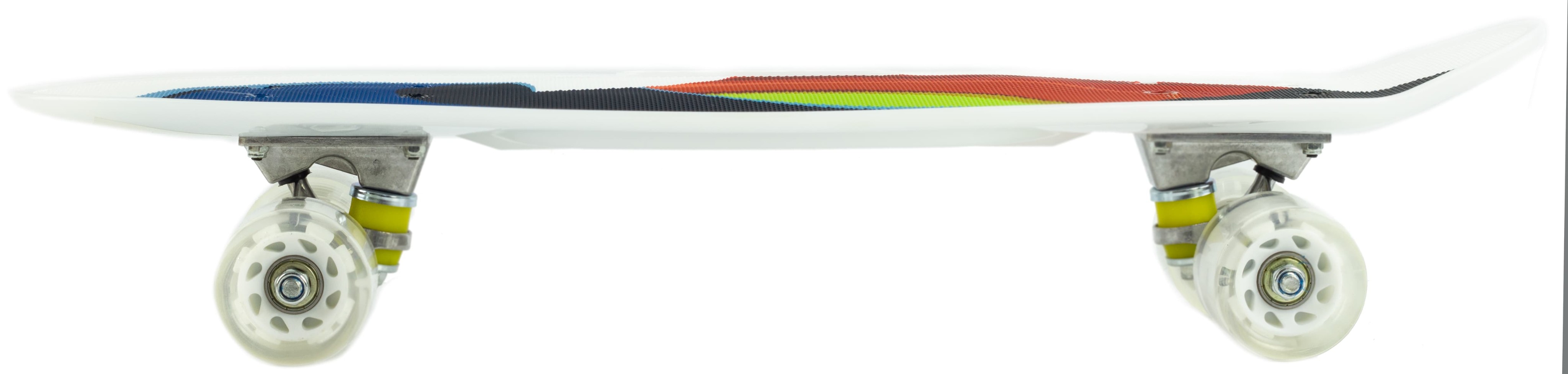 Пенни борд со светящимися колесами и ручкой для переноски, 55 см. S00165 / Белый