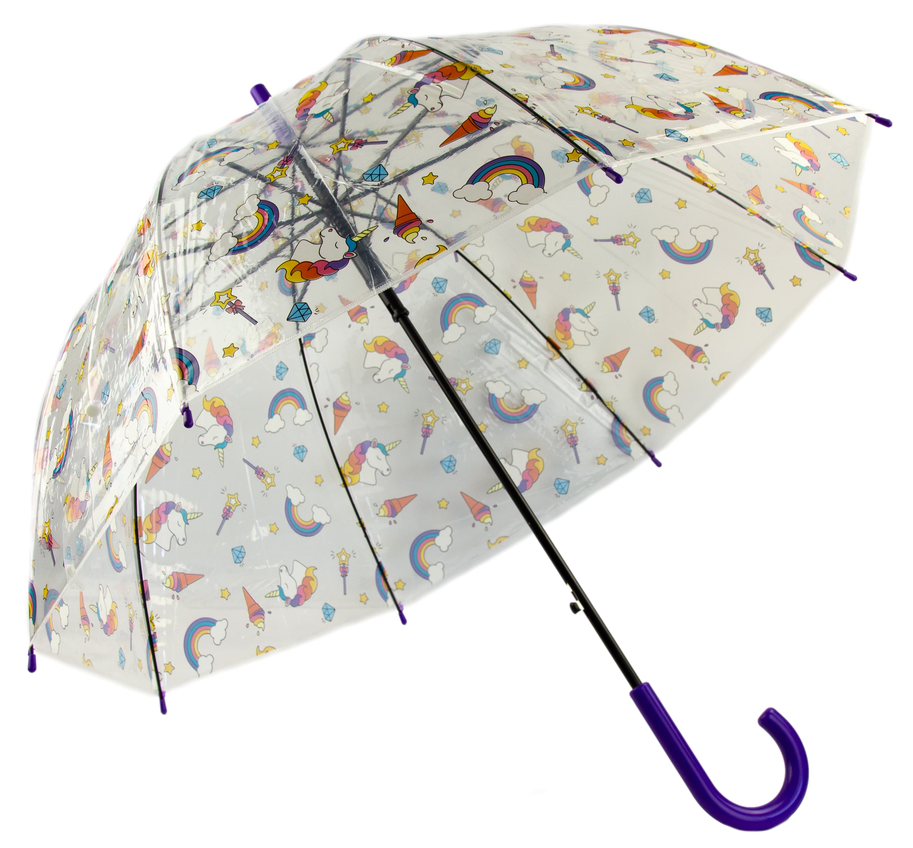 Зонтик детский купольный, прозрачный, 50 см. C49792 / Микс