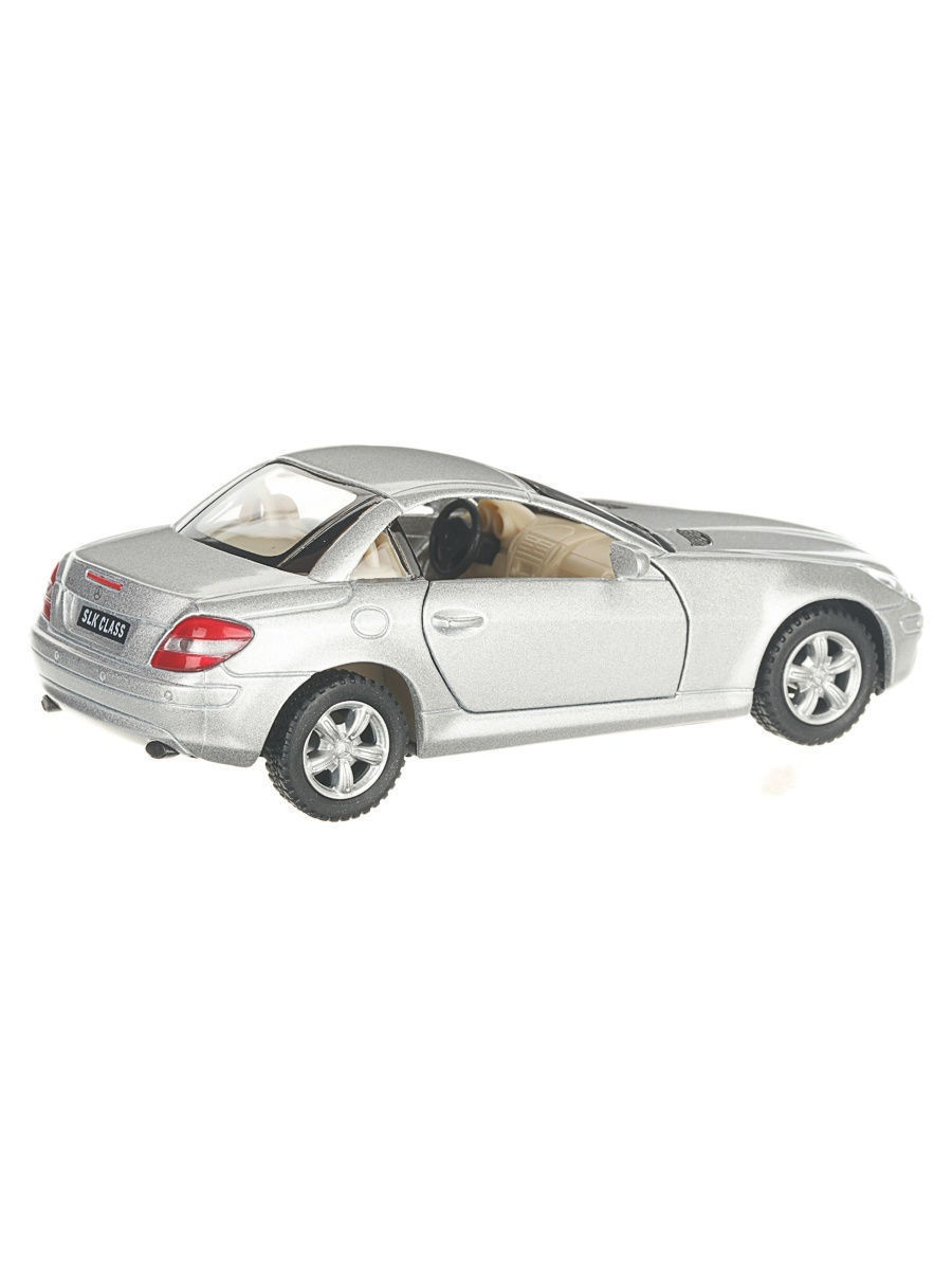 Металлическая машинка Kinsmart 1:32 «Mercedes-Benz SLK Class» KT5095D, инерционная / Серебристый