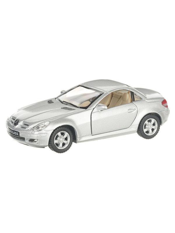 Металлическая машинка Kinsmart 1:32 «Mercedes-Benz SLK Class» KT5095D, инерционная / Серебристый
