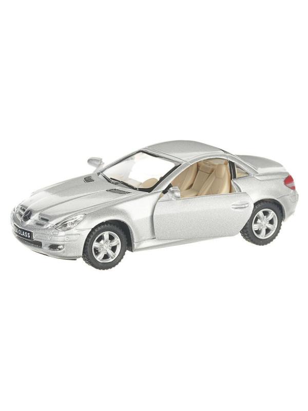 Металлическая машинка Kinsmart 1:32 «Mercedes-Benz SLK Class» KT5095D, инерционная / Серебристый