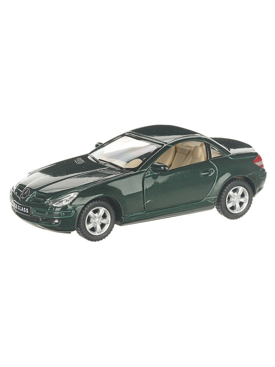 Металлическая машинка Kinsmart 1:32 «Mercedes-Benz SLK Class» KT5095D, инерционная / Темно-зеленый