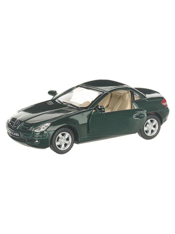 Металлическая машинка Kinsmart 1:32 «Mercedes-Benz SLK Class» KT5095D, инерционная / Темно-зеленый