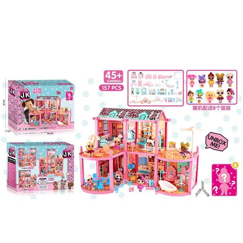 Игровой набор «Кукольный домик» с мебелью и персонажами, BB003 / 48 х 11 х 38 см