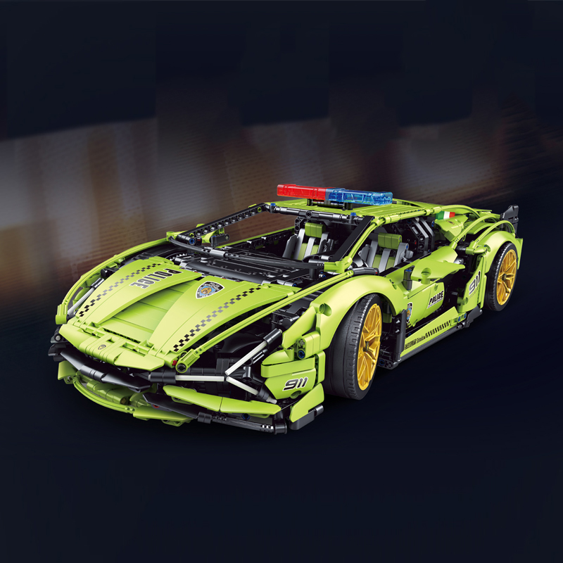 Конструктор 1:8 «Полицейский Lamborghini Sian FKP 37» 123-2 / 3962 детали