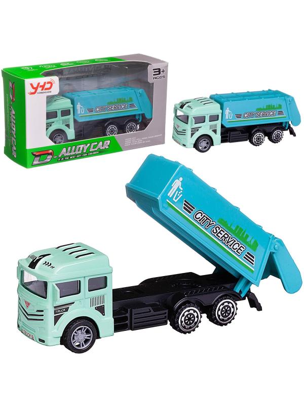 Машинка Junfa Спецтехника Мусоровоз инерционная металлическая