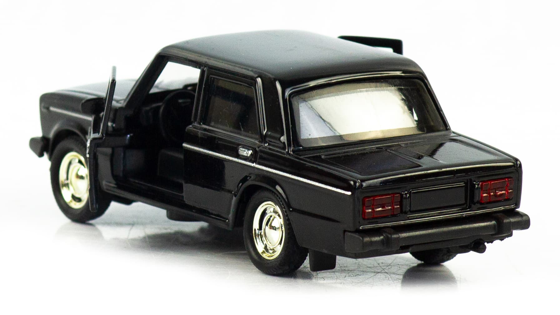 Машинка металлическая 1:32 «ВАЗ 2106» 187-188-12D, инерционная, свет, звук / Черный