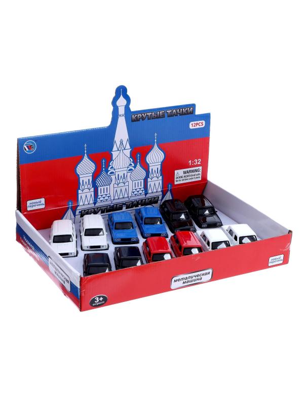 Машинка металлическая 1:32 «ВАЗ 2106» 187-188-12D, инерционная, свет, звук / Черный