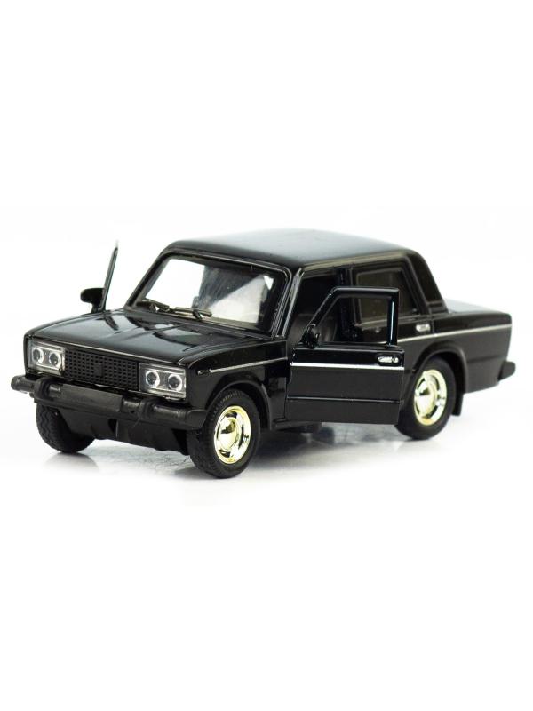 Машинка металлическая 1:32 «ВАЗ 2106» 187-188-12D, инерционная, свет, звук / Черный