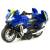 Металлический мотоцикл Classic Moto 1:14 «Kawasaki ZX12R» MY66-M2217 инерционный, свет, звук / Синий