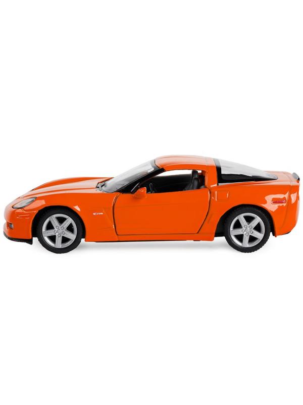 Машинка металлическая Kinsmart 1:36 «2007 Chevrolet Corvette Z06» KT5320D инерционная / Оранжевый