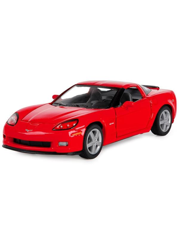 Машинка металлическая Kinsmart 1:36 «2007 Chevrolet Corvette Z06» KT5320D инерционная / Красный