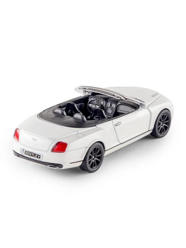 Металлическая машинка Kinsmart 1:38 «2010 Bentley Continental Supersports Convertible» KT5353D, инерционная / Белый