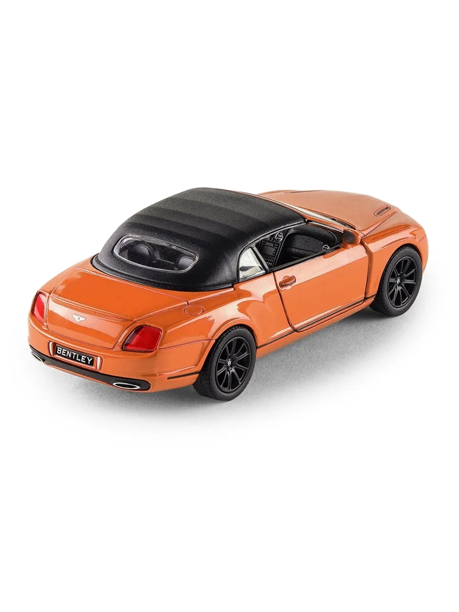 Металлическая машинка Kinsmart 1:38 «2010 Bentley Continental Supersports Convertible» KT5353D, инерционная / Оранжевый