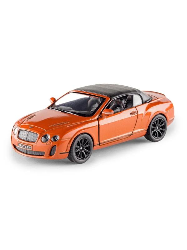 Металлическая машинка Kinsmart 1:38 «2010 Bentley Continental Supersports Convertible» KT5353D, инерционная / Оранжевый